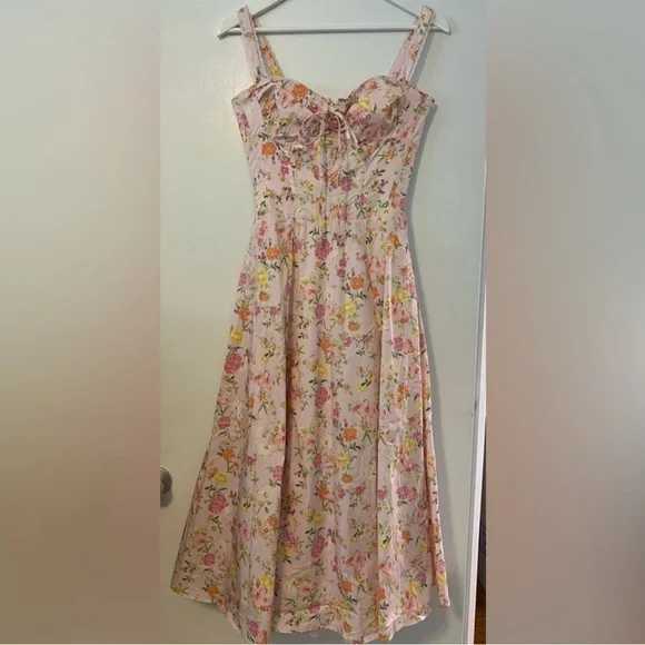 House of CB Rosalee Floral Pink Midi - Picture 2 of 12